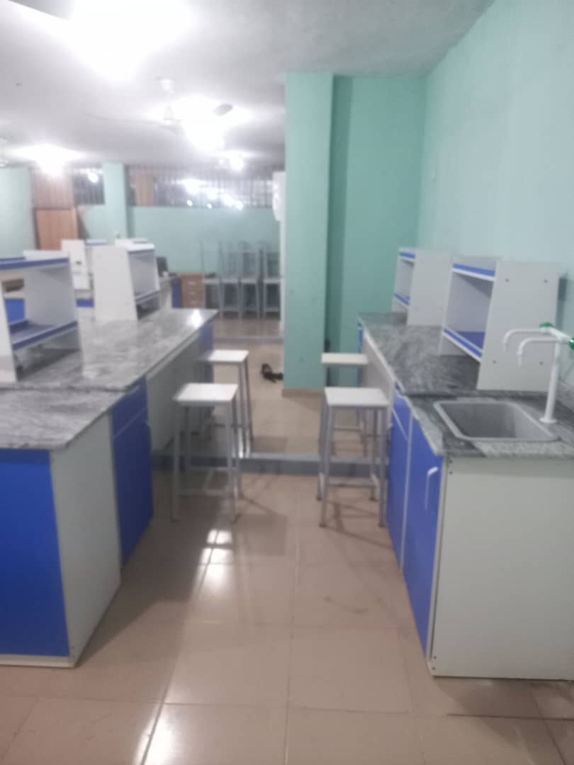 Blue science laboratory