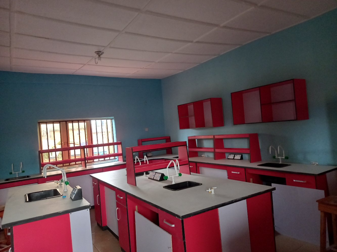 Red science laboratory