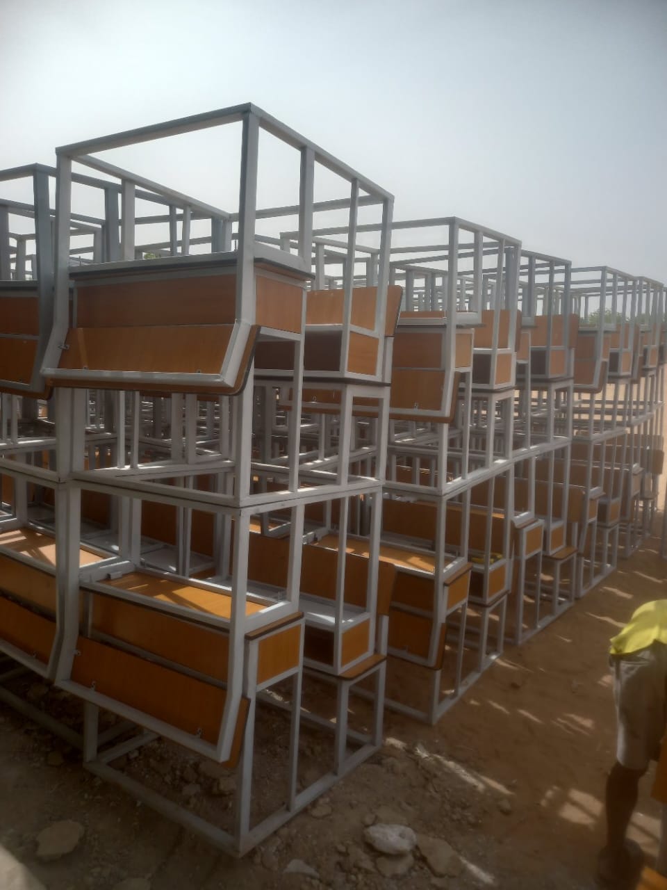 School desks ready for delivery